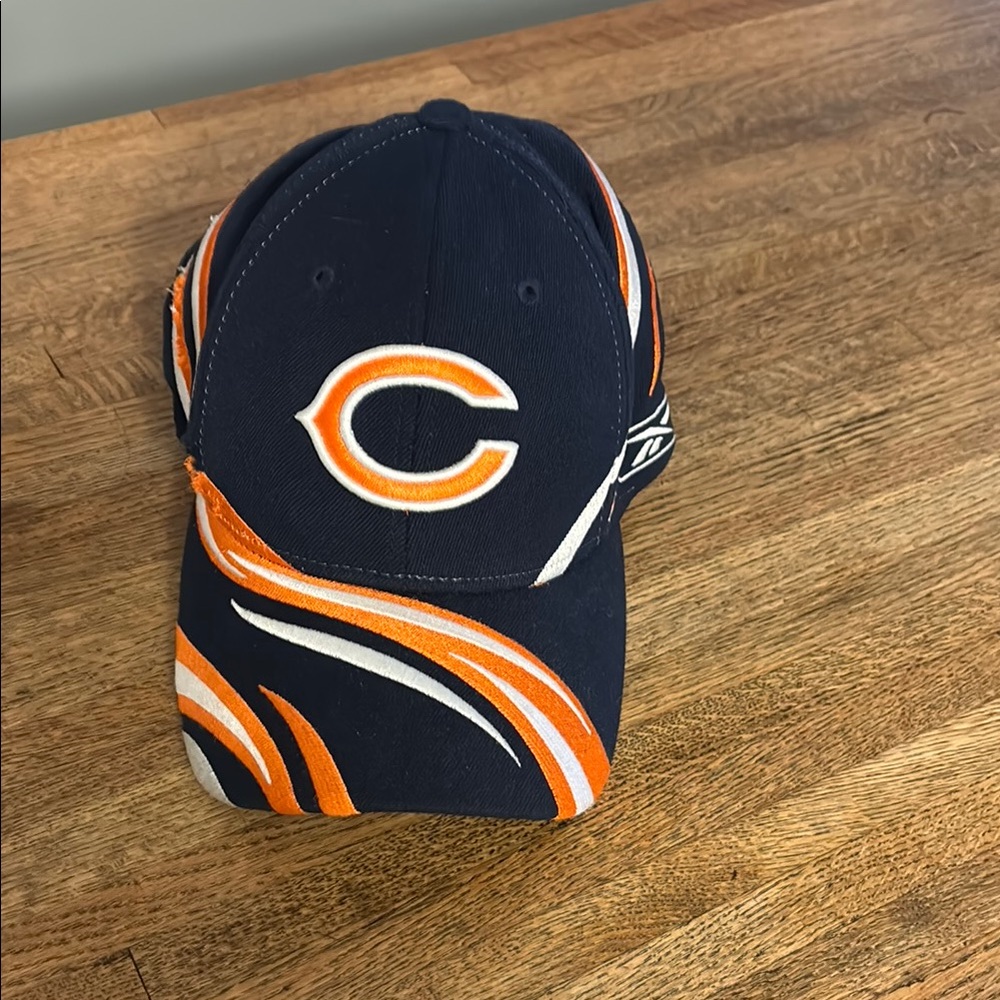 Vintage Reebok Chicago Bears Hat/Cap Navy Orange White Iconic Logo Father’sDay!